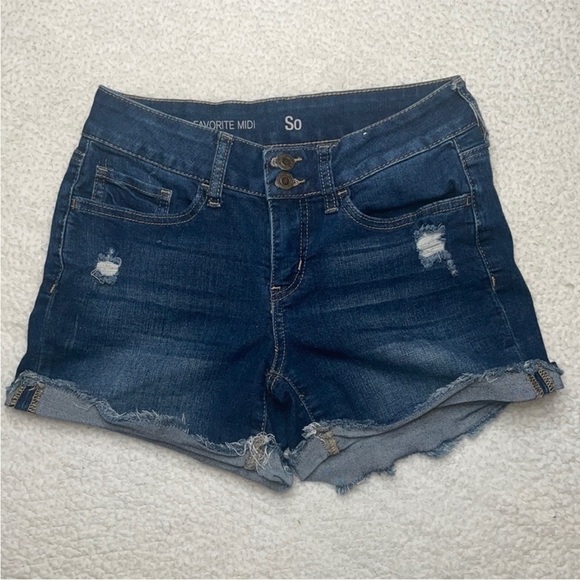 Cut off denim shorts stretch favorite midi So Distressed - Picture 8 of 8